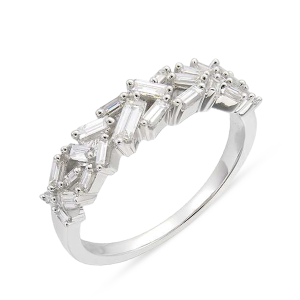 BAGUETTE AND TRAPEZE CUT DIAMOND RING Gemeaux