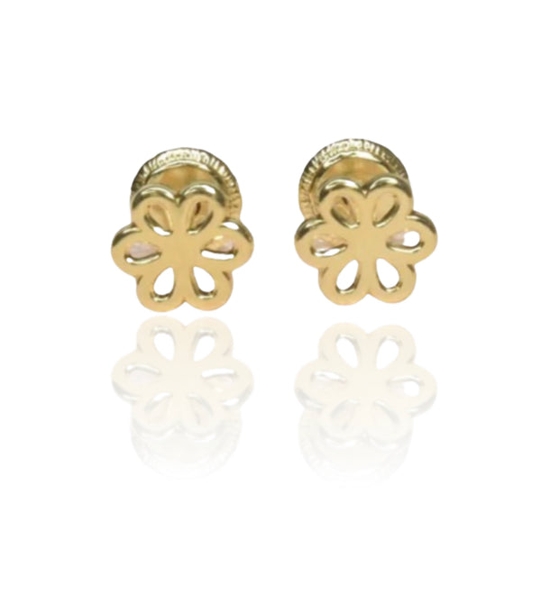 Gold Flower Studs