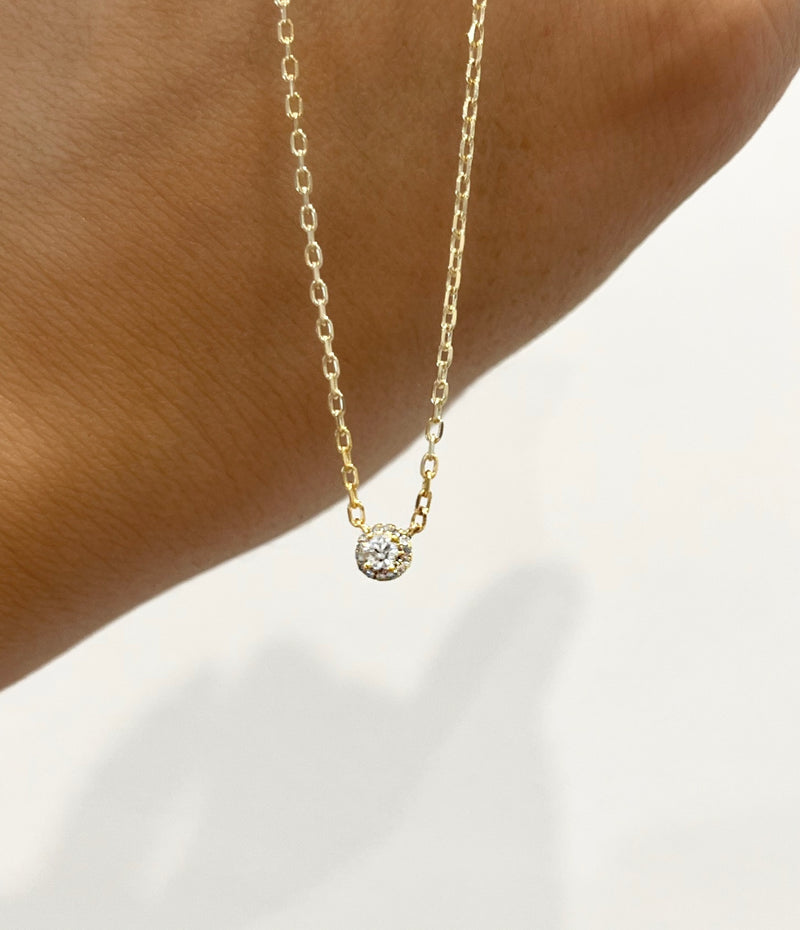 10PT DIAMOND HALO NECKLACE