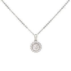 30pt DIAMOND HALO NECKLACE