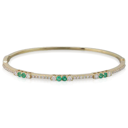 BAYVIEW DIAMOND AND EMERALD BANGLE