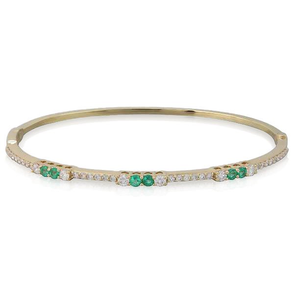 BAYVIEW DIAMOND AND EMERALD BANGLE