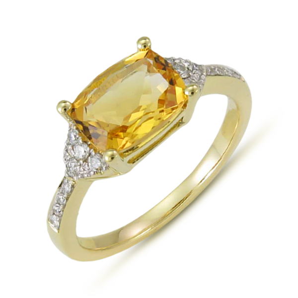 Citrine and best sale diamond engagement ring