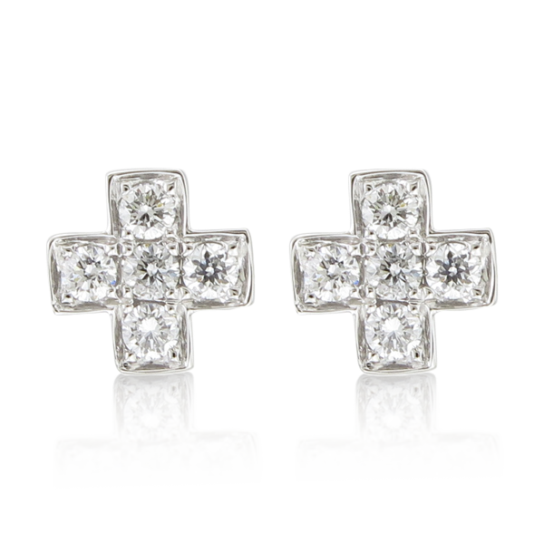 DIAMOND CROSS STUDS