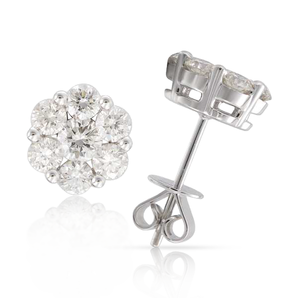 DIAMOND FLOWER STUDS