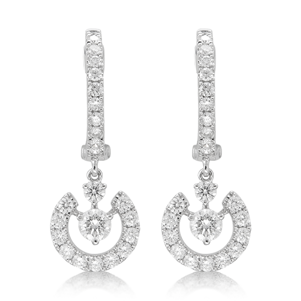 DIAMOND HUGGIES WITH BILGOLA DROPS