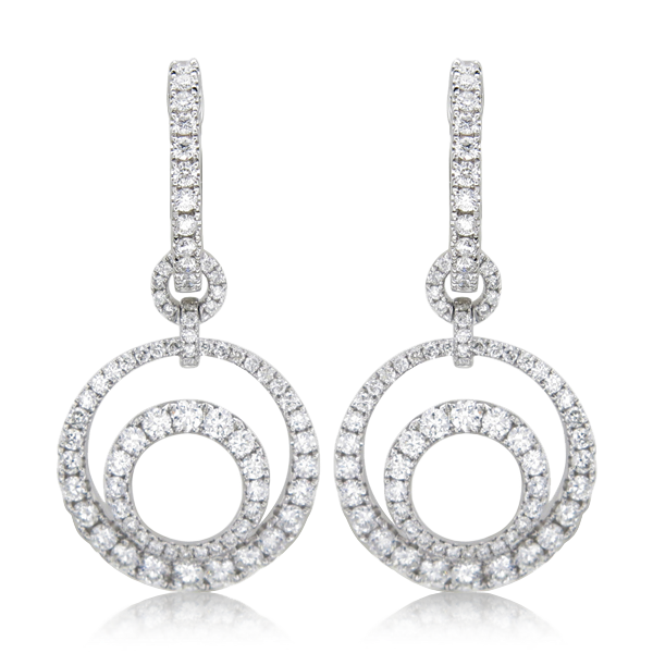 DIAMOND HUGGIES WITH DISC DROPS
