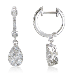 DIAMOND HUGGIES WITH PEAR DROP