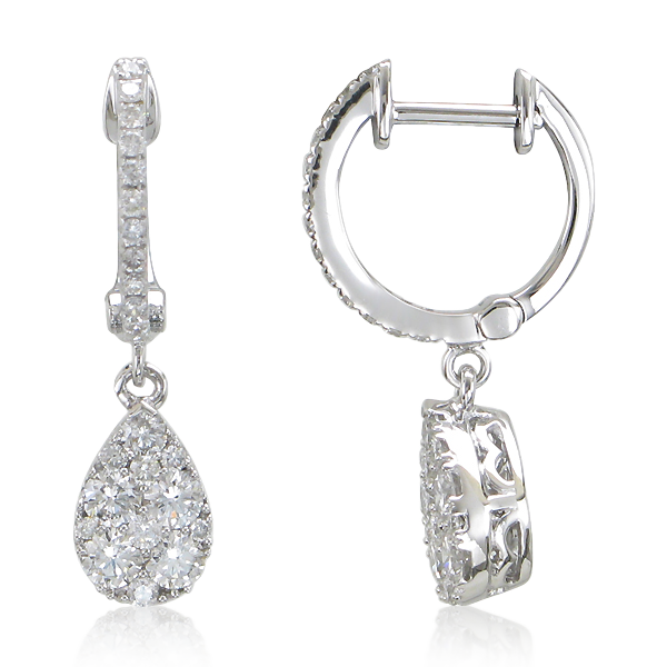 DIAMOND HUGGIES WITH PEAR DROP