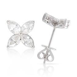 DIAMOND POSY STUDS