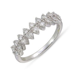 DOUBLE TRILLION DIAMOND RING