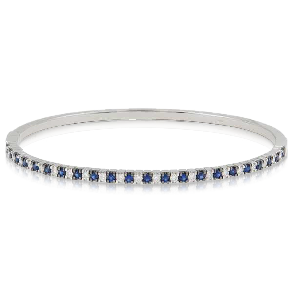 SAPPHIRE AND DIAMOND BANGLE