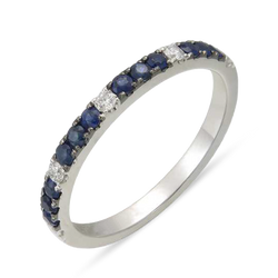 SAPPHIRE AND DIAMOND ETERNITY BAND