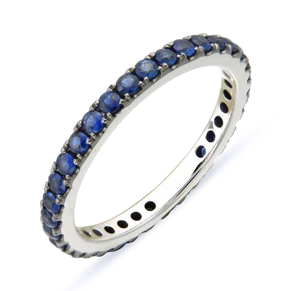 Silver sapphire eternity deals ring