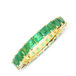 SQUARE EMERALD ETERNITY BAND